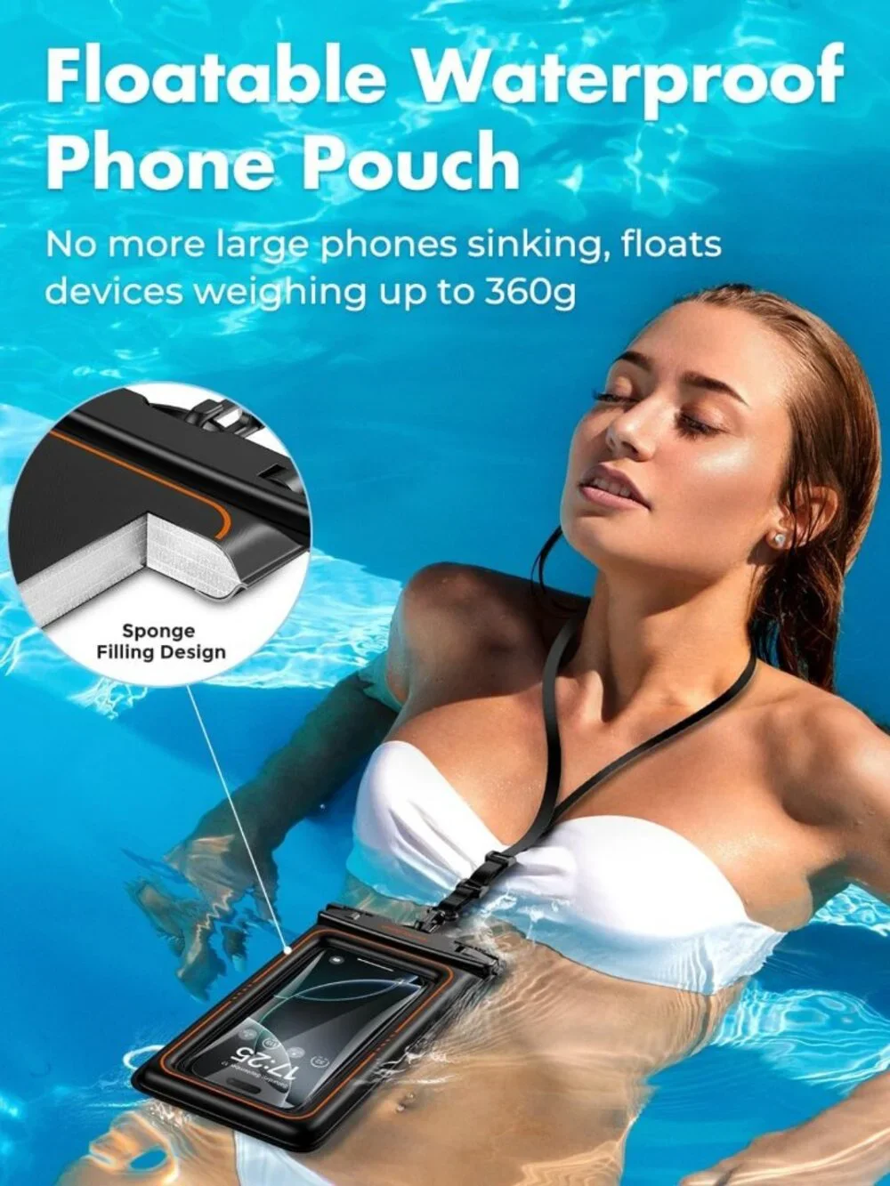 Waterproof Phone Pouch 2 Pack - Floating Case for Beach, Pool & Water Sports